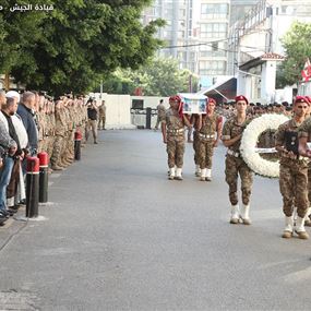 بالصور: تشييع الشهيد الرائد محمد فرحات